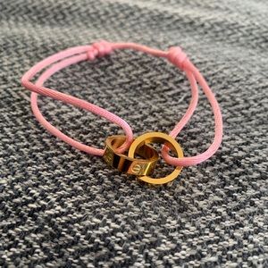 Pink and yellow gold bracelet